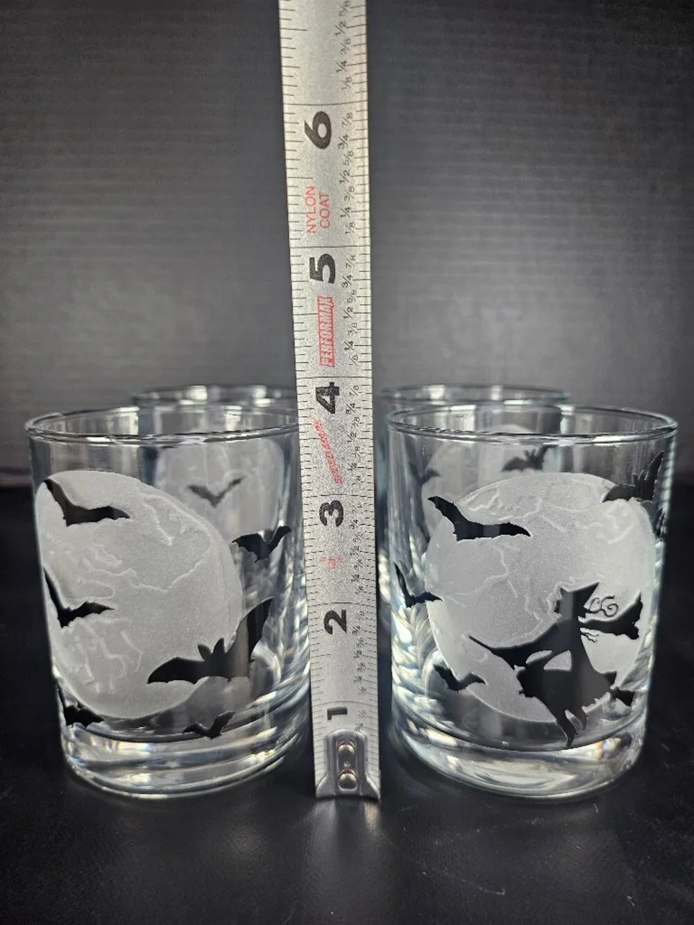 Williams Sonoma Halloween Full Moon Tumblers Set Of 4 Glassware New Old Stock